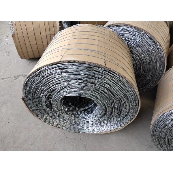 Hot Dipped Galvanized BTO-18 Concertina Coil Wire Flat Wrap Razor Barbed Wire