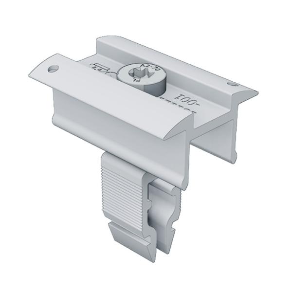 Roof & Ground Aluminum Mid End Solar Panel Clamps Solar System Components
