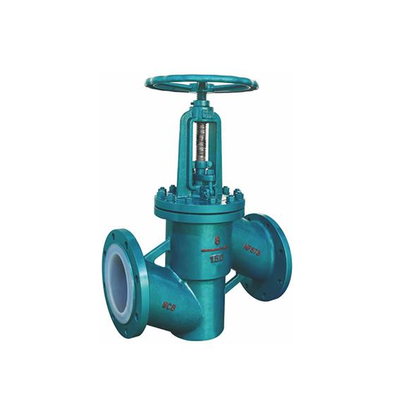 PFA Lined ANSI Globe Valve , Anticorrosion 6 Inch Globe Valve Chemical Fluid Use
