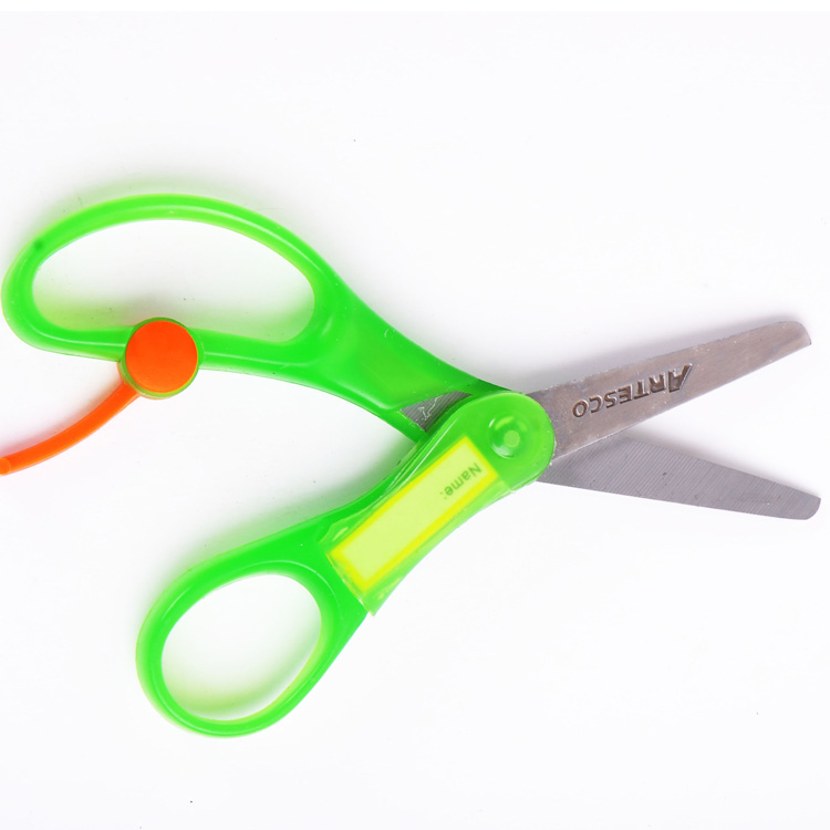 Wholesale high quality office and school customized carbon steel kid safety scissors