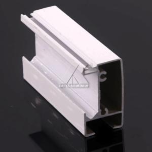 Alloy Aluminum Door Profile White Powder Coating Discoloration Easy Maintaining