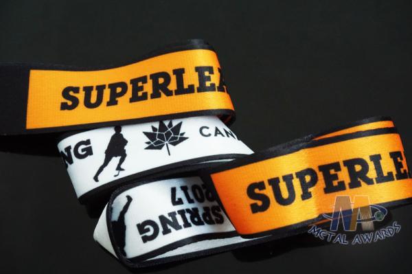Durable Polyester Sports Award Custom Medals Ribbons , Sublimation Custom Military Ribbons