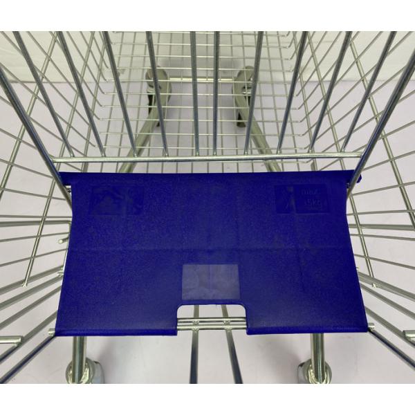 Стиль вагонетки голубого пластикового супермаркета частей ходя по магазинам изготовленный на заказ европейский с 4 колесами и замком PU