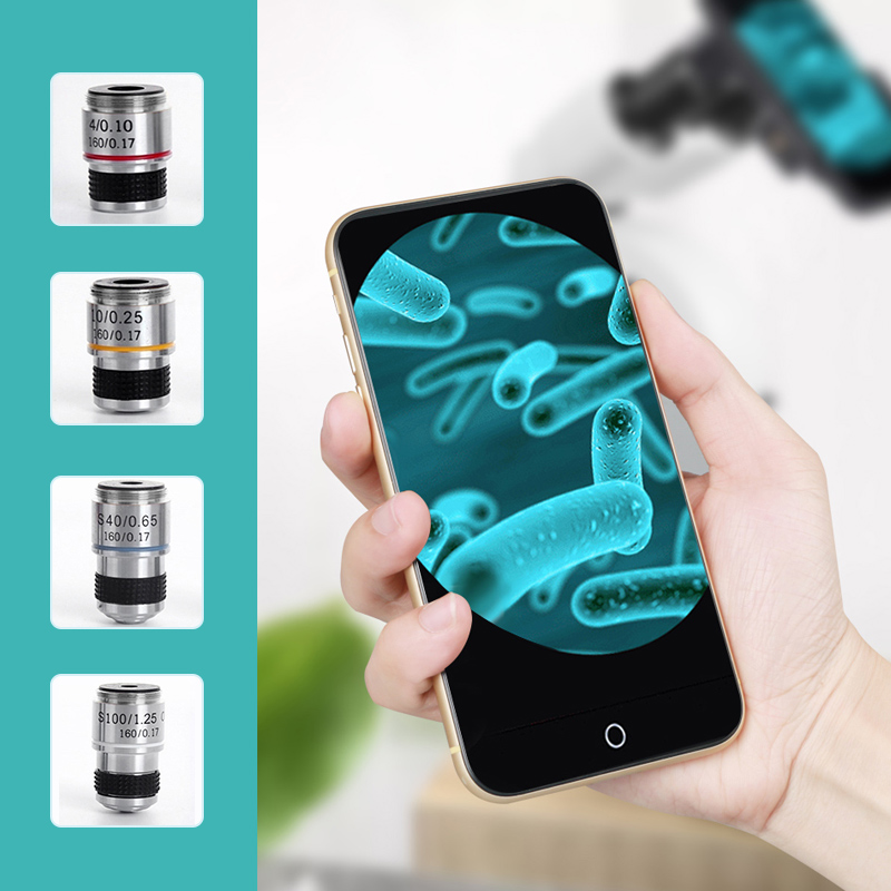 CenLee 15000X Digital Laboratory Compound Microscope Biological HD Wide-Field 10X 50X Eyepieces 360 Rotatable Head Binocular
