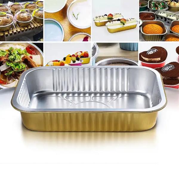 50pcs XMD Bakery 3.5 Oz Gold Foil Cupcake Tins Baking Cups Aluminum Wrappers Holders