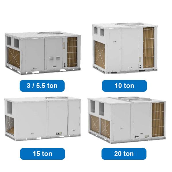 20 Ton Packaged Rooftop Industrial Air Conditioner For Office Inverter Rotary