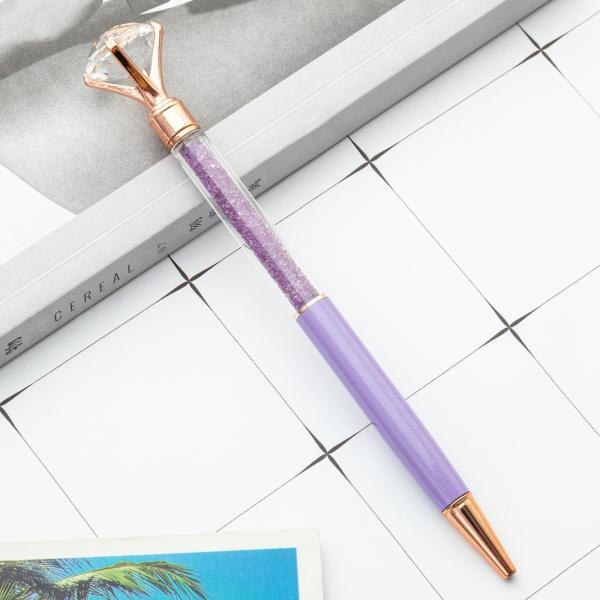 Big Crystal Diamond Ballpoint Pen 1.0mm Fashion Shiny Metal Gift Ball Pen
