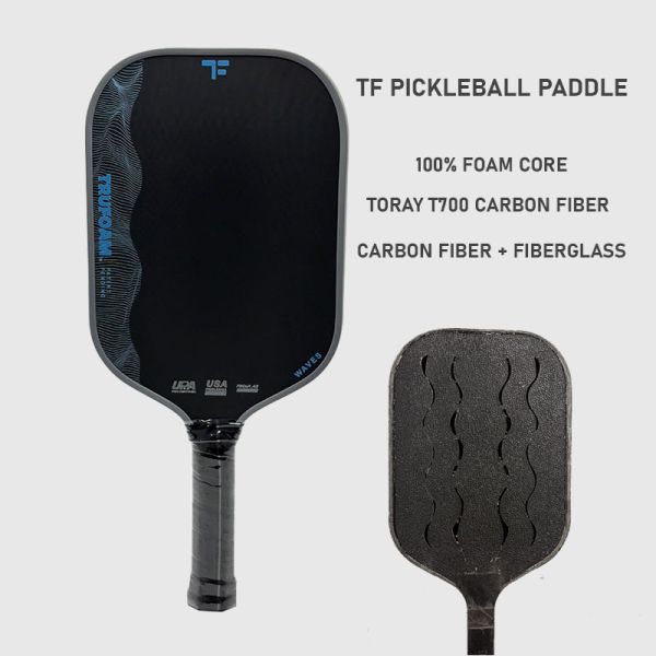 HIGOOO Pickleball Paddle, Carbon Fiber Professional, Wave Foam Core, Thermoformed