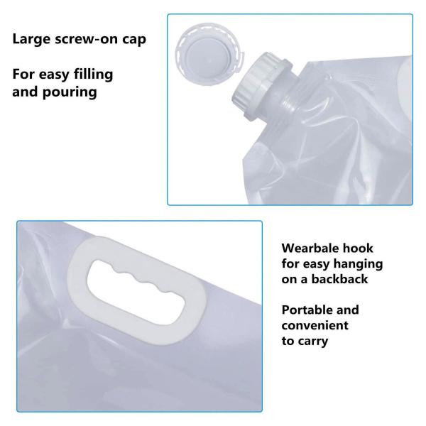 Custom Printed Logo Drink Spout Pouch Plastic Foldable Food Grade Stand Up Liquid Pouch With Handle