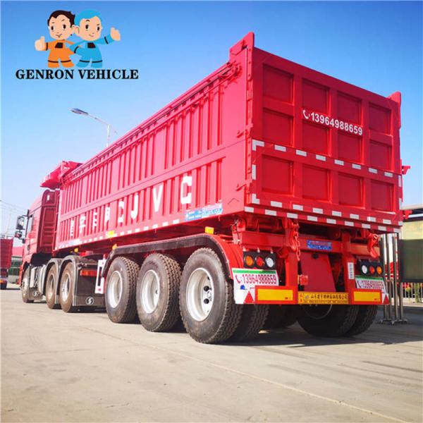 Anticorrosive CCC CQC Limestone Tri Axle 80t Dump Semi Trailers