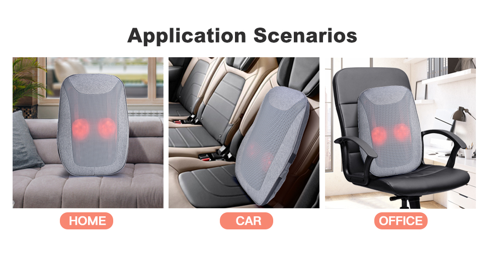 Shiatsu Lower Back Stretcher Vibrating Heating Massager Back Lumbar Support Therapy Massager