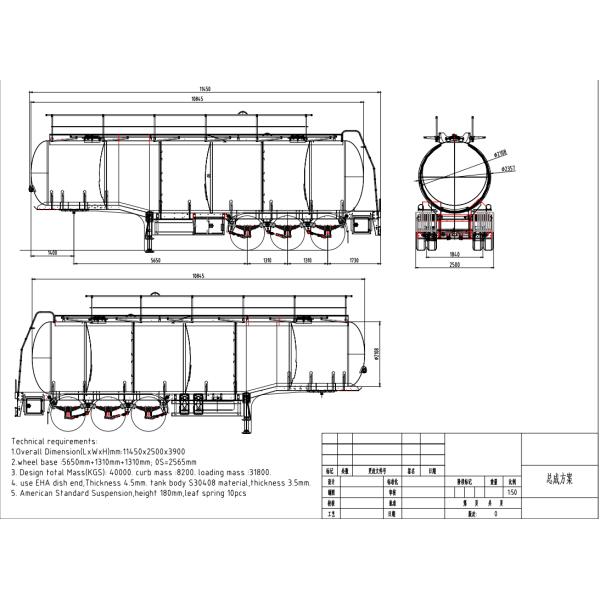 Fuel Tanker Semi Trailer For Safe And Efficient Transportation Of Liquid Fuel And Hazardous Materials