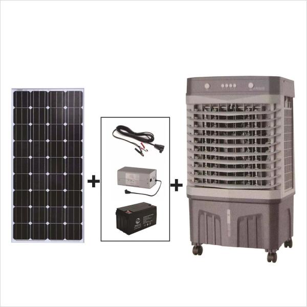 Room Portable 12V/24V Solar Cooler Fan with Evaporative Air Conditioning 515*350*915mm