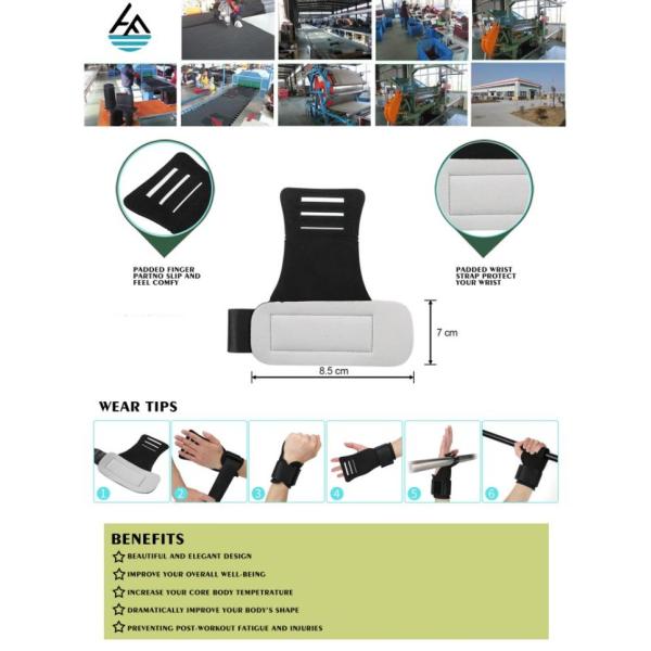 Black Weightlifting Wrist Wrap Lengthen Essential Fitness Wrist Wraps