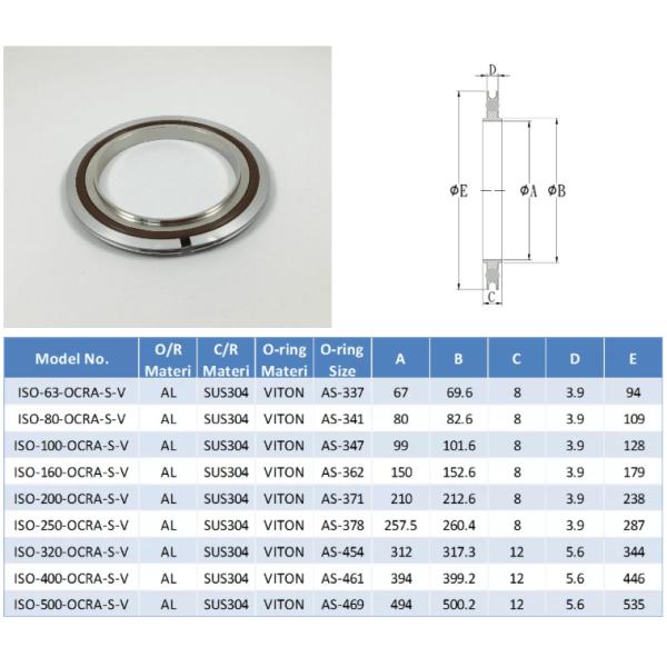 Inner Bracket Vacuum Pipe Fittings Ss 304 / Ss 316L Customized Size