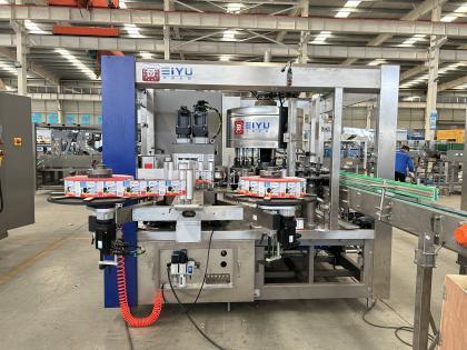 7mm-11mm PET Beer Bottle Hot Melt Labeling Machine Semi Auto For Round Square Bottles