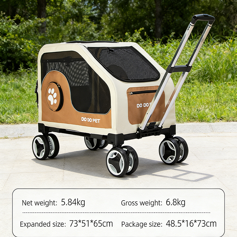 Terrain Pet Stroller Foldable Detachable Washable Comfortable Multi-Pet Travel Stroller B2B Wholesale