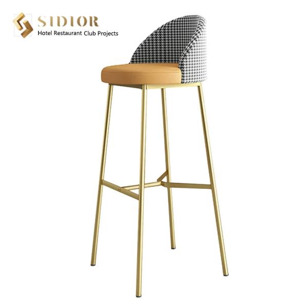 Bar Chair, Bar Stool, High Chair, Stainless Steel, Metal, PU Leather, Fabric Upholstery Restaurant,Club, Hotel Bar Chair