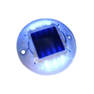 Round Plastic Solar Road Studs Solar Powered Road Reflectors LED Cat Eyes Light