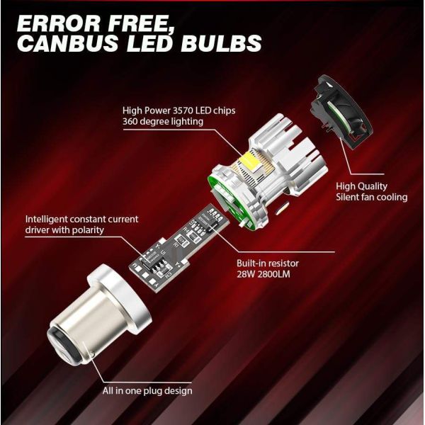 Canbus Signal Light 3030 25W  DC9-16V Super Power Error Free Turn Signal LED Bulb
