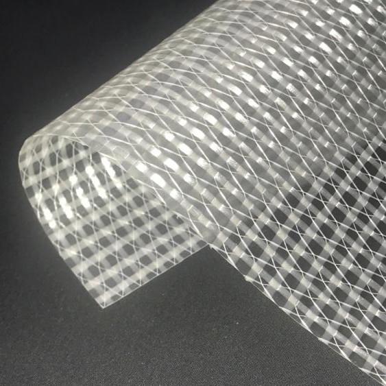 High Tensive Clear PVC Mesh Fabric Vinyl Tarpaulin Fabric Roll 1000D 650GSM