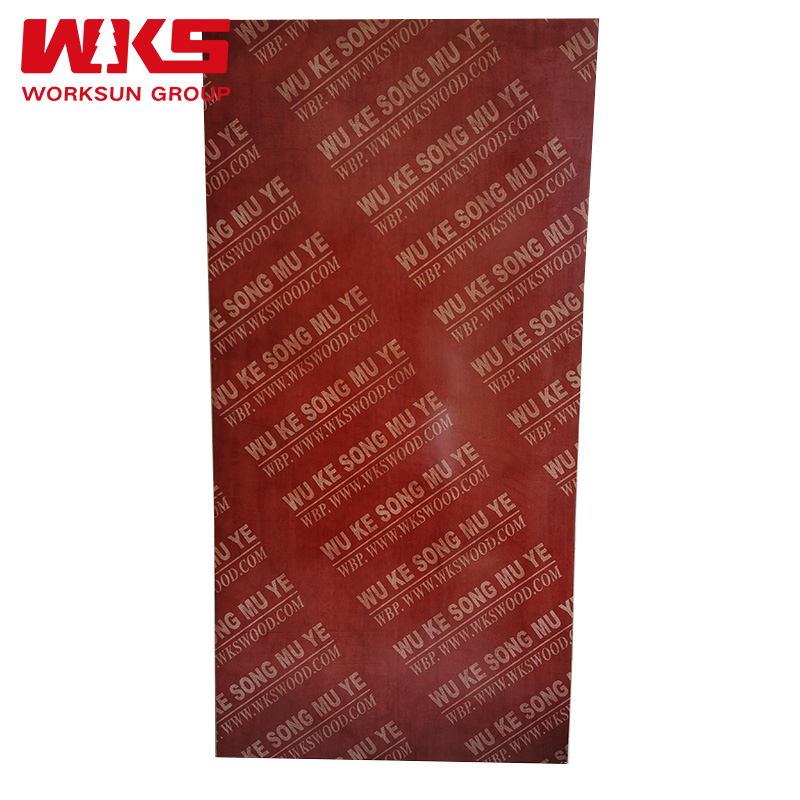 Customized WBP Film Faced Plywood Commercial Phenolic Faced Plywood Red For Exterior Use