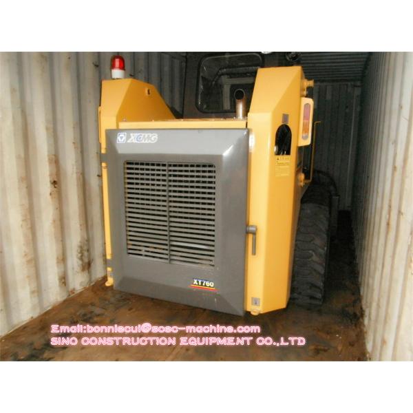 60kw Road Construction Vehicles XCMG Skid Steer Wheel Loader XT760 With Shovel Brush Snowplow