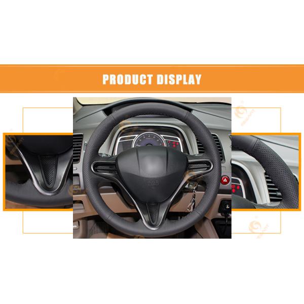 Wholesale Custom Hand Stitched Artificial Leather Steering Wheel Covers for Honda Si Civic 8 8th Gen 2006 2007 2008 2009 2010