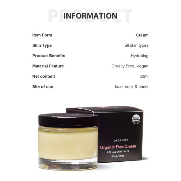 Private Label OEM Face Whitening Cream Aging Wrinkles Spot Removal Even Skin Tone Certified-Organic Face Cream Lotion