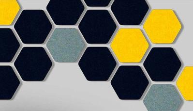 Le bruit multicolore d'hexagone de polyester lambrisse étanche à l'humidité pratique