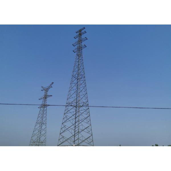 4 Legs Overhead Electric Power Tower ，High Voltage Q345B / Q235B Steel Grade  Electric Towers