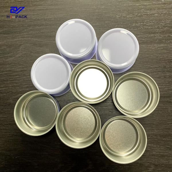 Empty Custom Cigarette Tin 100g D73x30mm Child Resistant Tins Tobacco Tin Silver