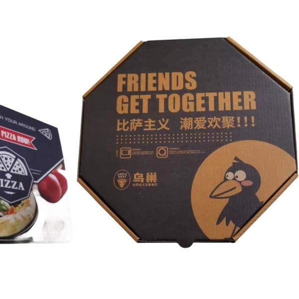 9/10/12 Inches Disposable Corrugated Pizza Boxes with Customized Dimension and Design