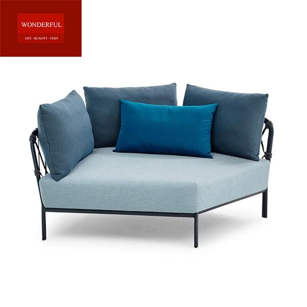 Nordic Patio Furniture Outdoor Furniture Sofa with Quick Dry Foam and Power Coated Frame