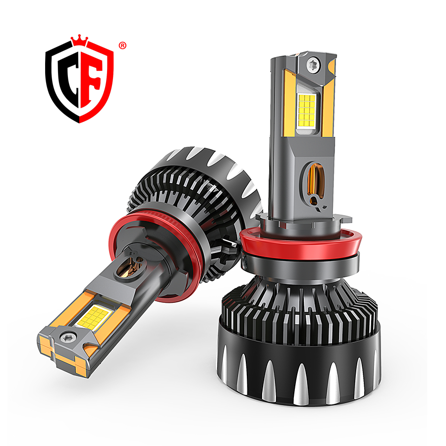 200W Ultra Bright Car LED Headlight With 8 Copper Tubes High Low Beam 18000LM IP67