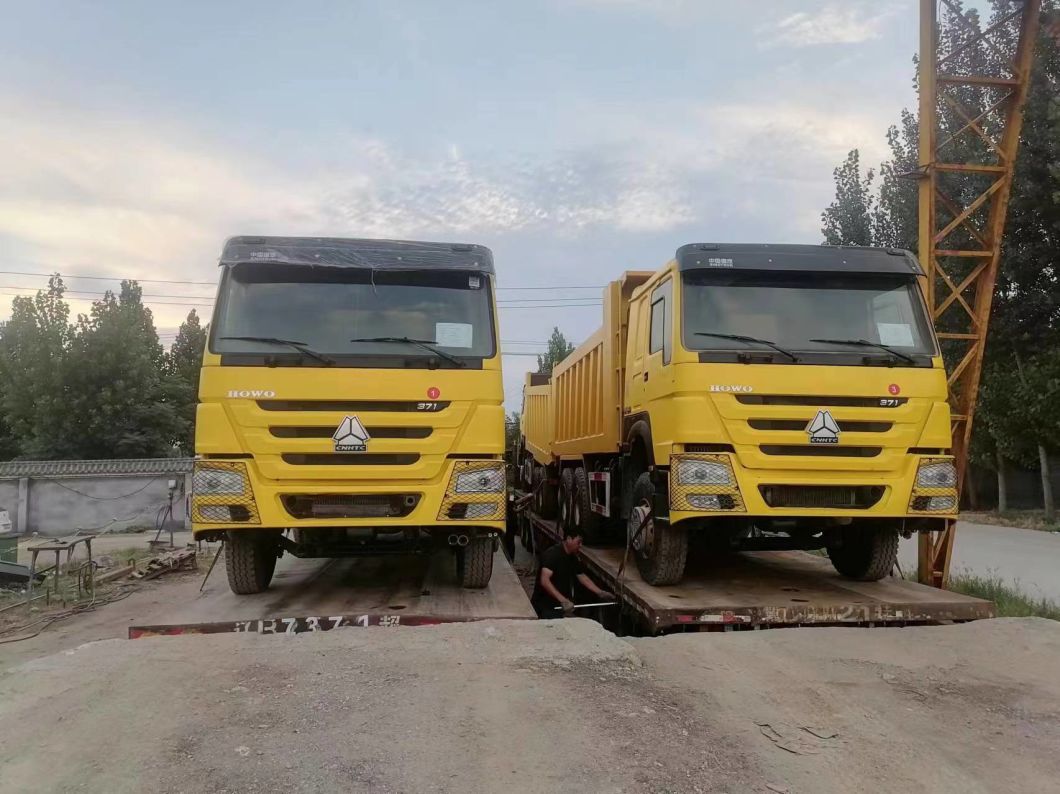 Sinotruck HOWO 6×4 Желтый мусоровоз Подержанный грузовик 10 шин с двигателем 6-8 л