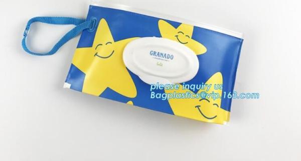 reusable wet wipe pouch dispenser for baby or personal wipes, Custom logo gravure printing side gusset EVA wet wipes org