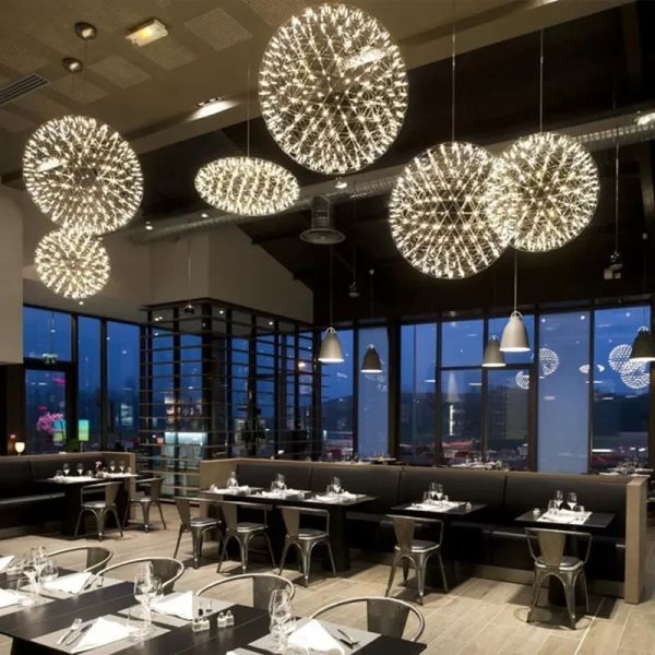 Modern Brief Loft Spark Ball LED Pendant Light  Raimond II Pendant（WH-AP-615）