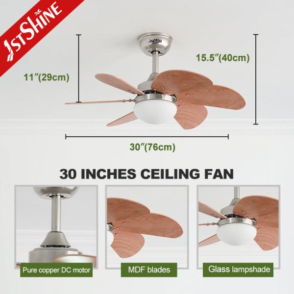 Vento confortável de 6 velocidades, ventilador de teto com 6 lâminas de MDF e controle remoto simples