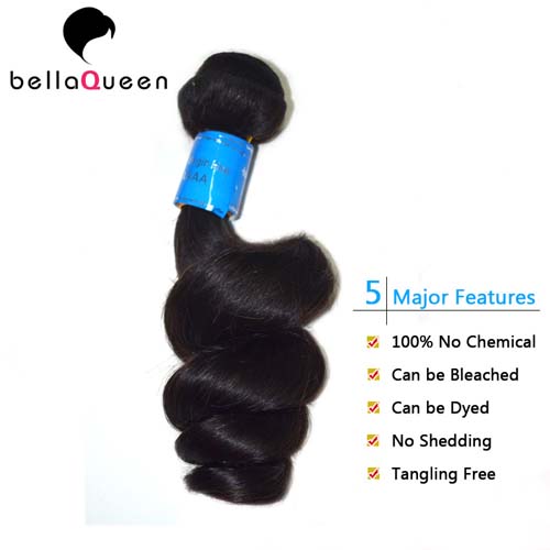 Освободите соткать черных человеческих волос волос девственницы ранга 7A волны естественный