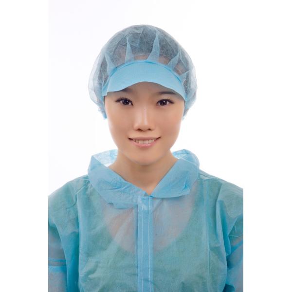 ピークが付いている食品加工のNonwoven Bouffantヘッド カバー