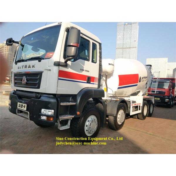 12m3 Concrete Self Loading Mixer Truck 371hp Sinotruk Howo 8x4 Euro II