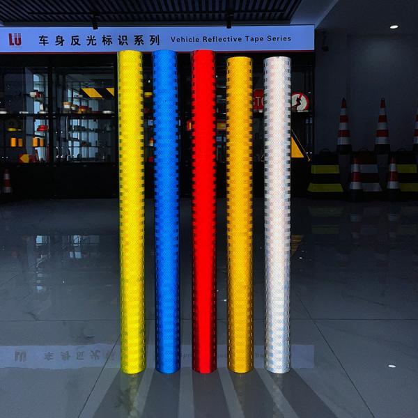 Micro Prismatic HIP Reflective Vinyl Film Self Adhesive Weatherproof 10 Years