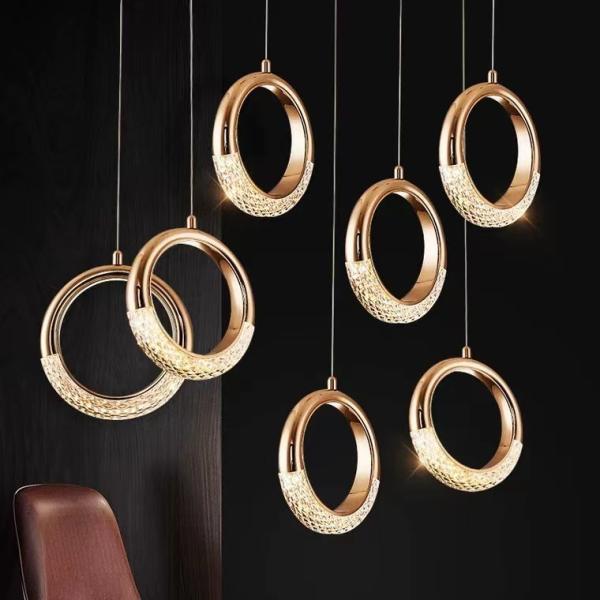 JYLIGHTING Indoor Gold Luxury Metal Pendant Light Nordic Modern Chandelier for Coffee Shop Restaurant Bars Kitchens