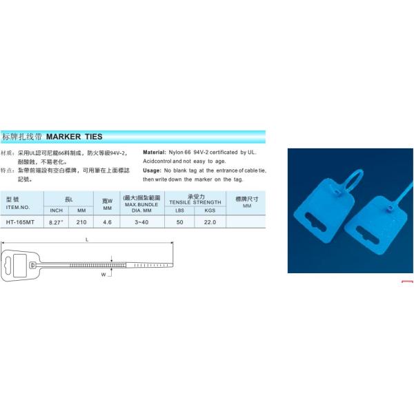 Large tag hanging hole nylon cable ties