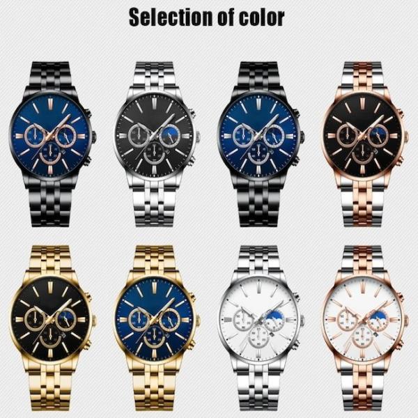 OEM Men'S Quartz Watch Luminous Stainless Steel Water Resistant