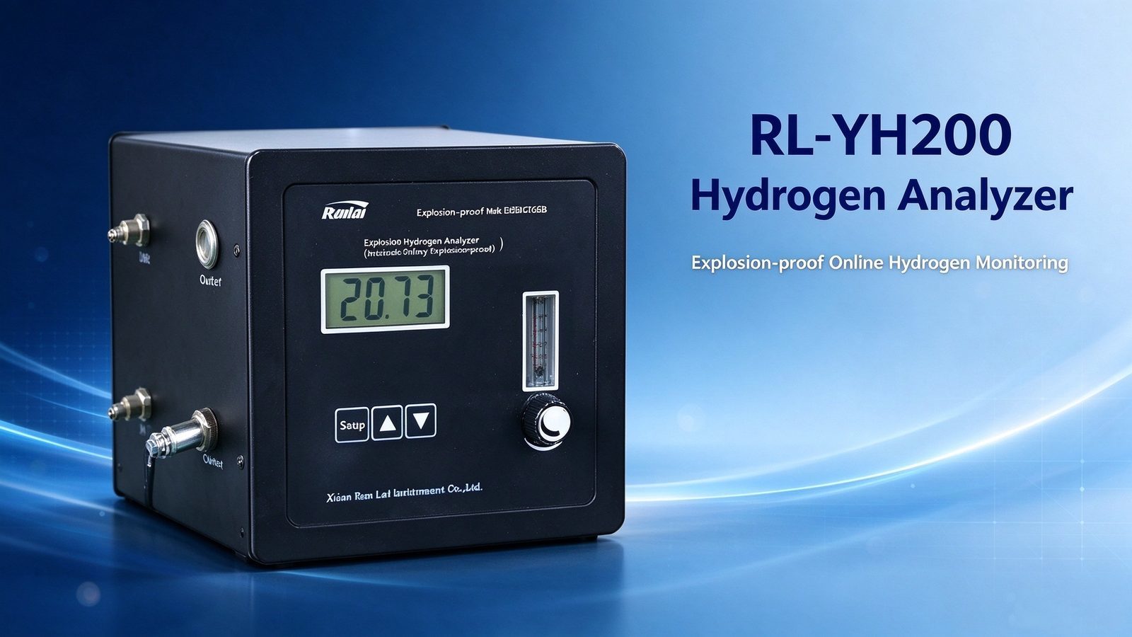 H2 Hydrogen Gas Analyzer Gas Detector 0-1000ppm Range Customizable Meter