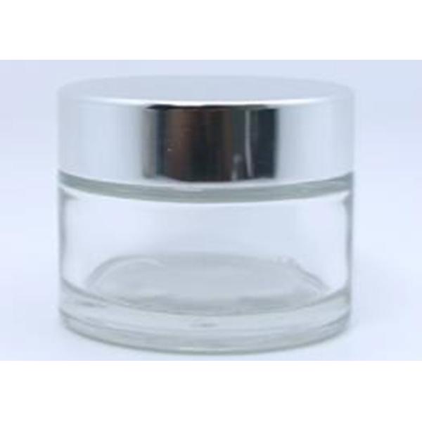 50ml Transparent Glass Cosmetic Bottles For Facial Cream Packaging