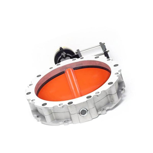 Single Flange Pneumatic Powder Butterfly Valve Aluminum Alloy Dust Butterfly Valve with Limit Switch for Cement Silo Discharge