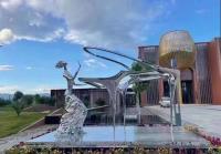Contemporary Metal Sculpture Stainless Steel Artwork For Park Decoration